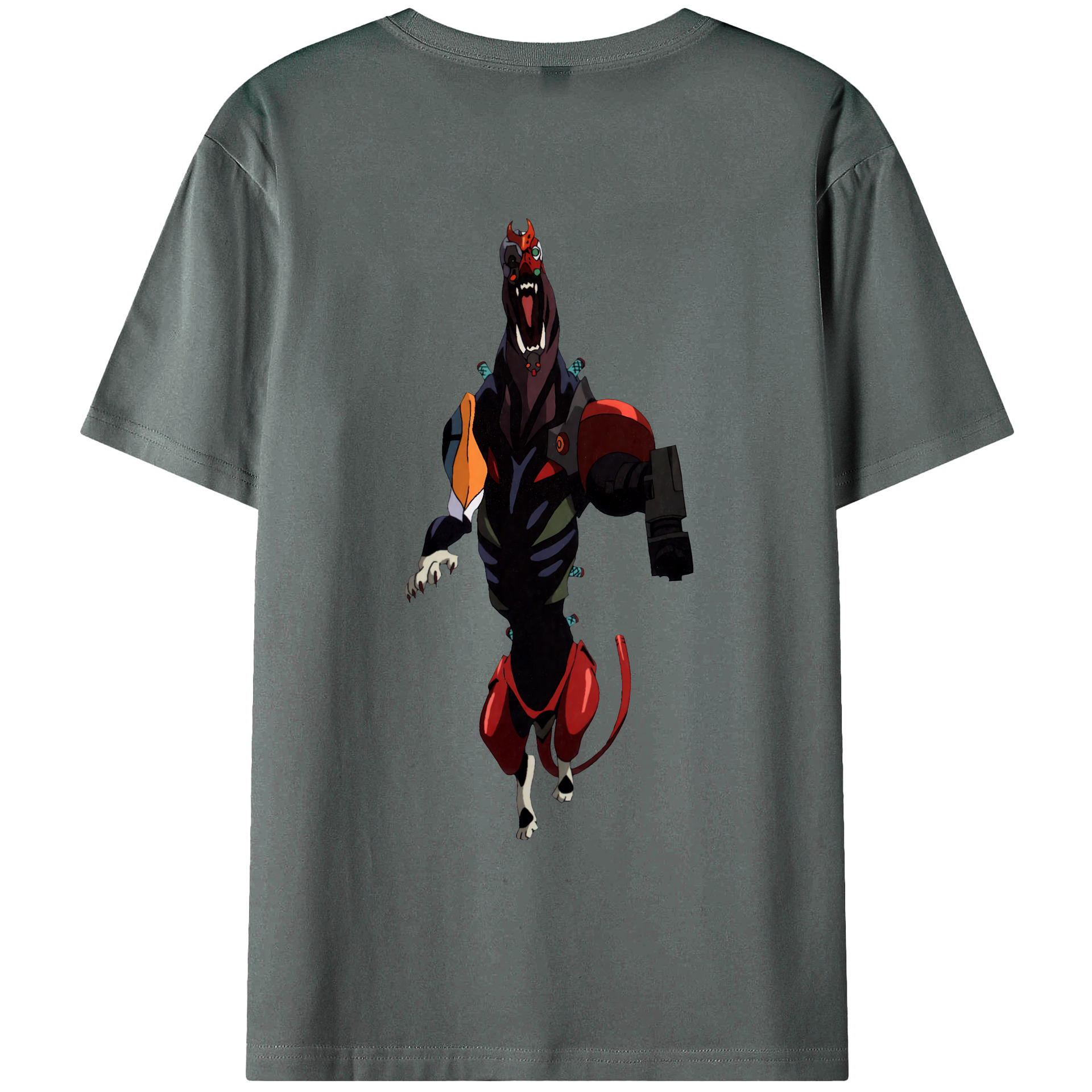 （画像用） EVA 新世紀エヴァンゲリオン 綿100％ メンズ半袖Tシャツ（バックプリント） 通気性